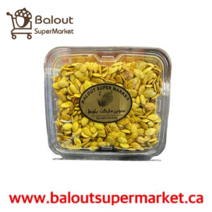 Roasted saffron salted pumpkin seeds